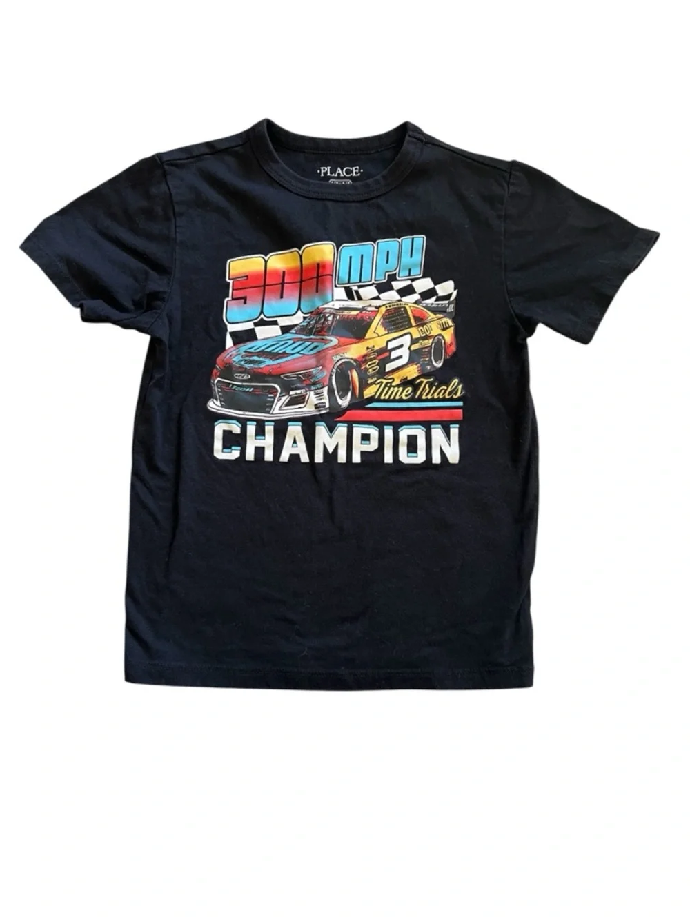 Children’s Place Boys Race Car Graphic Tshirt | Small